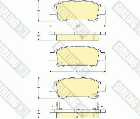 Girling 6132499 - Bremžu uzliku kompl., Disku bremzes ps1.lv