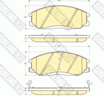 Girling 6132449 - Bremžu uzliku kompl., Disku bremzes ps1.lv