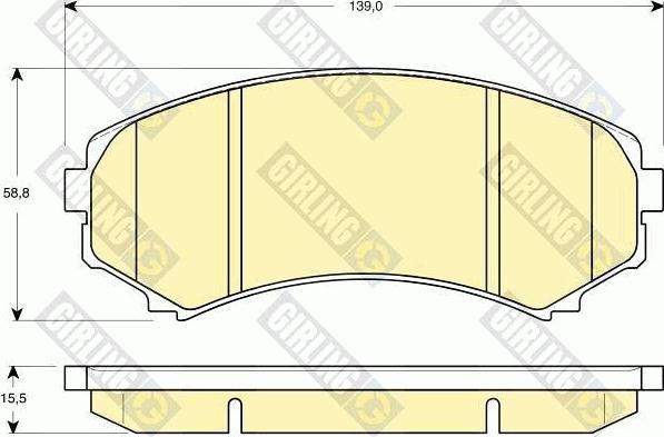 Girling 6132469 - Bremžu uzliku kompl., Disku bremzes ps1.lv