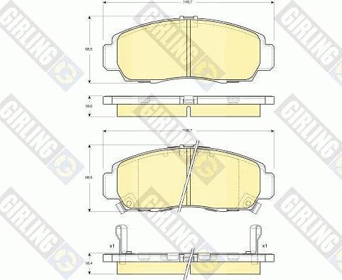 Girling 6132409 - Bremžu uzliku kompl., Disku bremzes ps1.lv