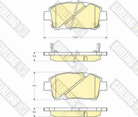 Girling 6132429 - Bremžu uzliku kompl., Disku bremzes ps1.lv