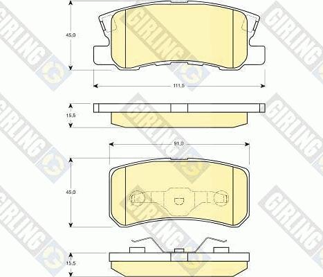 Girling 6132479 - Bremžu uzliku kompl., Disku bremzes ps1.lv