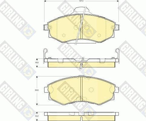 Girling 6132599 - Bremžu uzliku kompl., Disku bremzes ps1.lv