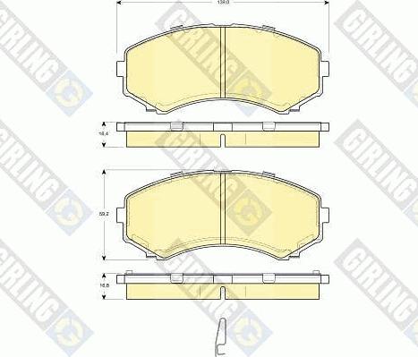 Girling 6132549 - Bremžu uzliku kompl., Disku bremzes ps1.lv