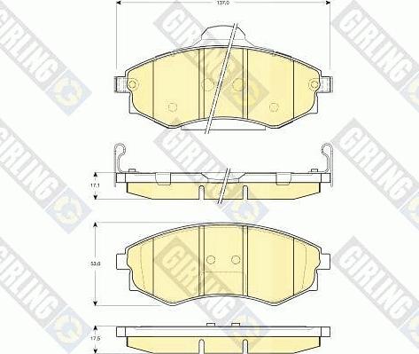 Girling 6132569 - Bremžu uzliku kompl., Disku bremzes ps1.lv