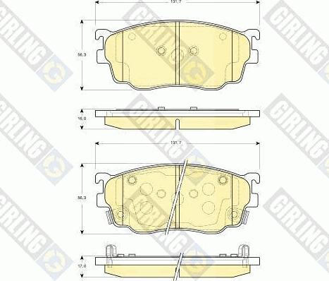 Girling 6132539 - Bremžu uzliku kompl., Disku bremzes ps1.lv