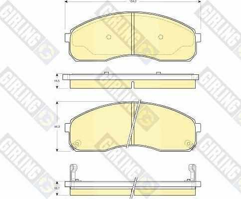 Girling 6132619 - Bremžu uzliku kompl., Disku bremzes ps1.lv