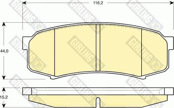 Girling 6132809 - Bremžu uzliku kompl., Disku bremzes ps1.lv