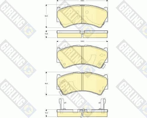 Girling 6132759 - Bremžu uzliku kompl., Disku bremzes ps1.lv