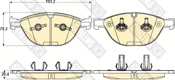 Girling 6120262 - Bremžu uzliku kompl., Disku bremzes ps1.lv