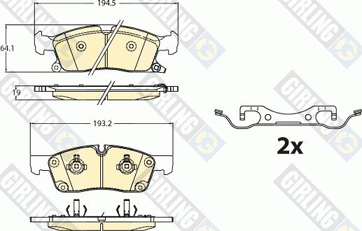 Girling 6121302 - Bremžu uzliku kompl., Disku bremzes ps1.lv