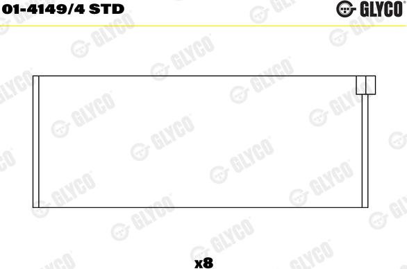 Glyco 01-4149/4 STD - Klaņa gultnis ps1.lv