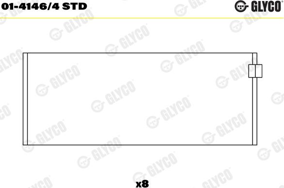 Glyco 01-4146/4 STD - Klaņa gultnis ps1.lv