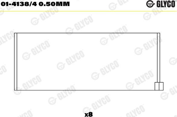 Glyco 01-4138/4 0.50mm - Klaņa gultnis ps1.lv