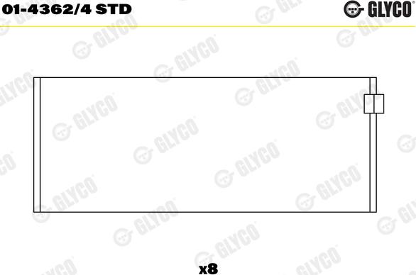 Glyco 01-4362/4 STD - Klaņa gultnis ps1.lv