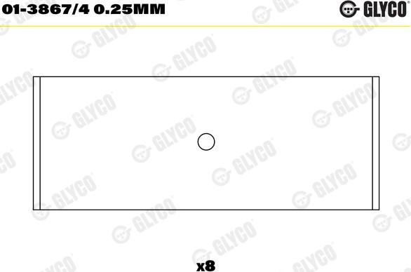 Glyco 01-3867/4 0.25mm - Klaņa gultnis ps1.lv