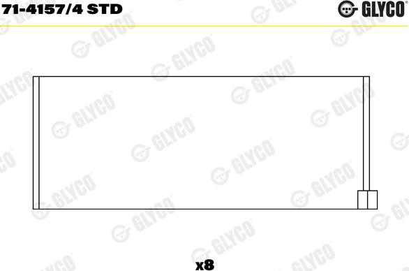 Glyco 71-4157/4 STD - Klaņa gultnis ps1.lv