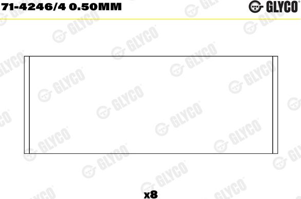 Glyco 71-4246/4 0.50mm - Klaņa gultnis ps1.lv