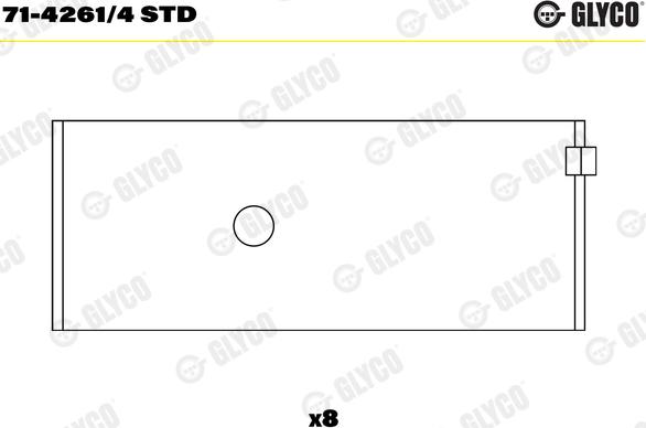 Glyco 71-4261/4 STD - Klaņa gultnis ps1.lv