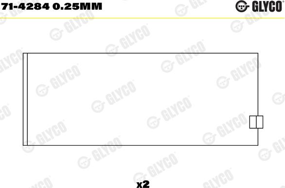 Glyco 71-4284 0.25mm - Klaņa gultnis ps1.lv