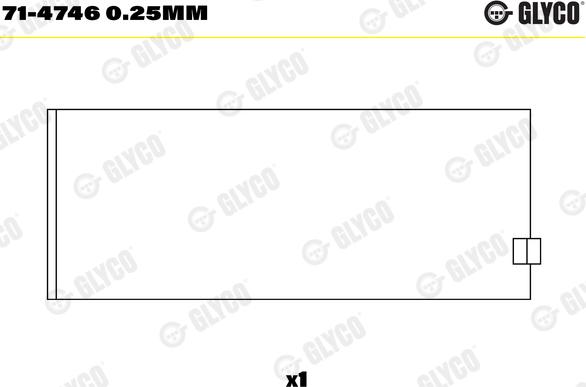 Glyco 71-4746 0.25mm - Klaņa gultnis ps1.lv