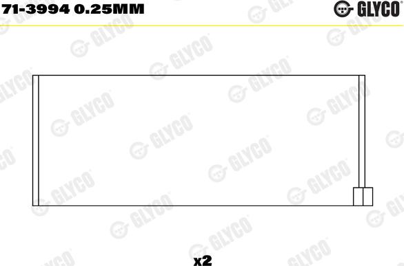 Glyco 71-3994 0.25mm - Klaņa gultnis ps1.lv