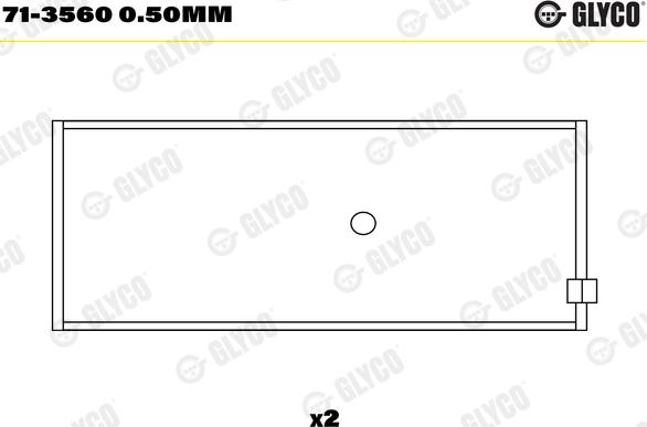 Glyco 71-3560 0.50mm - Klaņa gultnis ps1.lv