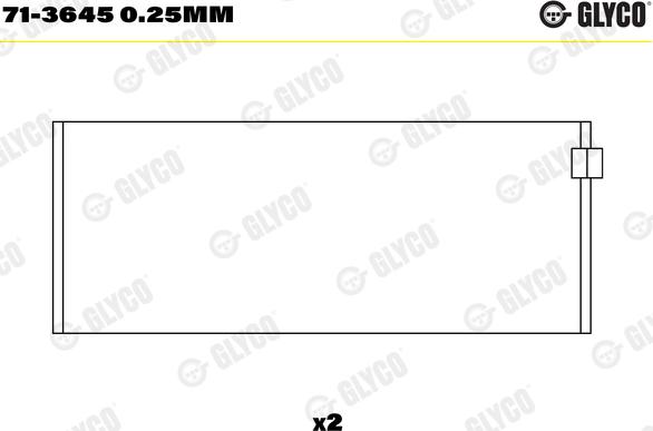 Glyco 71-3645 0.25mm - Klaņa gultnis ps1.lv