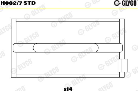 Glyco H082/7 STD - Kloķvārpstas gultnis ps1.lv