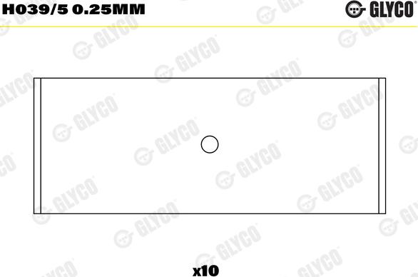 Glyco H039/5 0.25mm - Kloķvārpstas gultnis ps1.lv