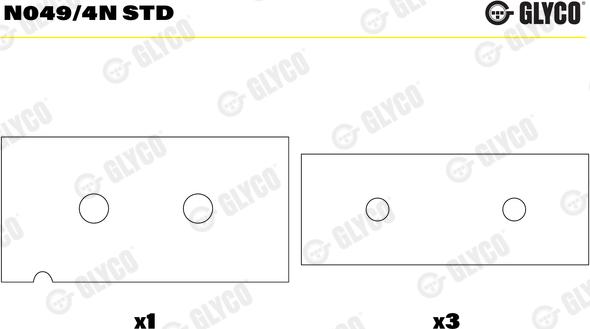 Glyco N049/4N STD - Sadales vārpstas gultnis ps1.lv