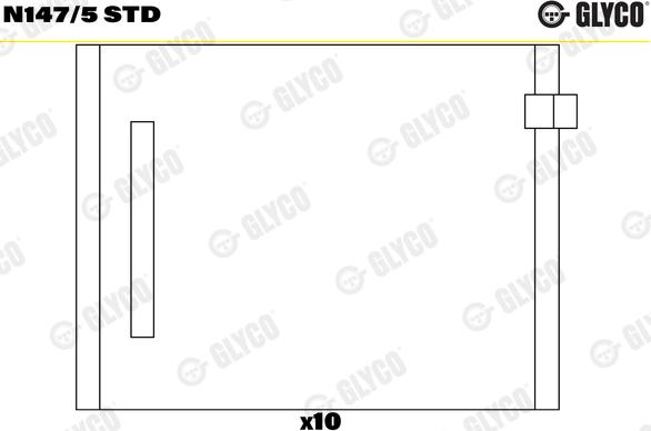 Glyco N147/5 STD - Sadales vārpstas gultnis ps1.lv