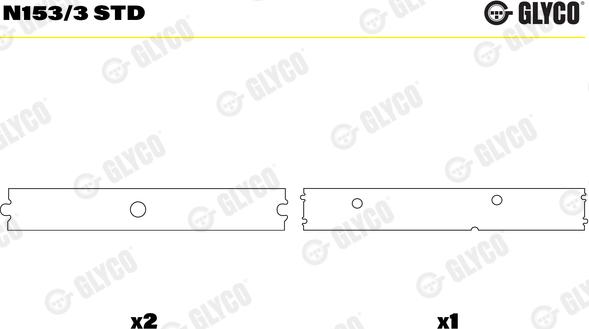 Glyco N153/3 STD - Sadales vārpstas gultnis ps1.lv