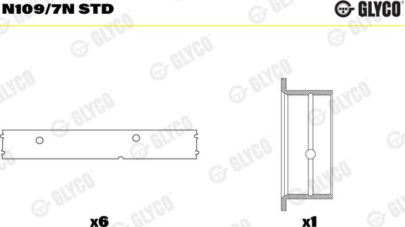 Glyco N109/7N STD - Sadales vārpstas gultnis ps1.lv