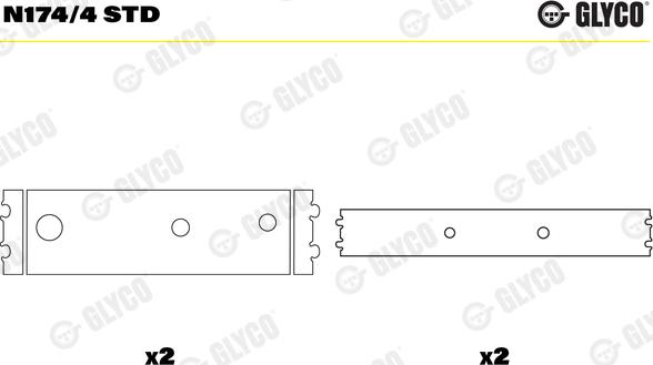 Glyco N174/4 STD - Sadales vārpstas gultnis ps1.lv