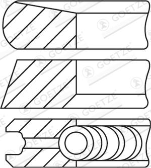 Goetze Engine 08-435200-10 - Virzuļa gredzenu komplekts ps1.lv