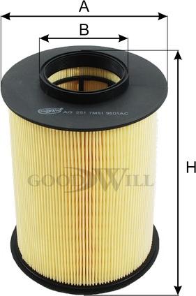GoodWill AG 251 - Gaisa filtrs ps1.lv