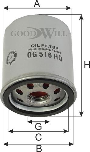GoodWill OG 516 HQ - Eļļas filtrs ps1.lv