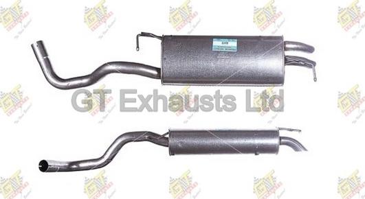 GT Exhausts GAU410 - Izplūdes gāzu trokšņa slāpētājs (pēdējais) ps1.lv