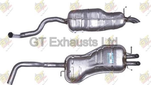 GT Exhausts GAU232 - Izplūdes gāzu trokšņa slāpētājs (pēdējais) ps1.lv