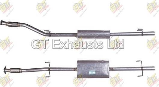 GT Exhausts GMZ348 - Vidējais izpl. gāzu trokšņa slāpētājs ps1.lv