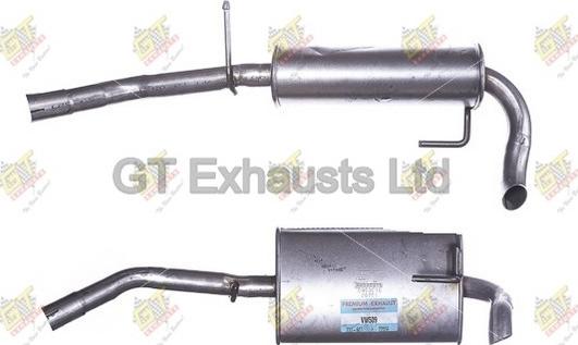 GT Exhausts GVW509 - Izplūdes gāzu trokšņa slāpētājs (pēdējais) ps1.lv