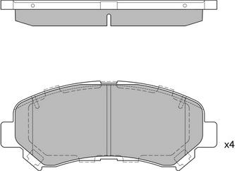 DJ Parts BP1522 - Bremžu uzliku kompl., Disku bremzes ps1.lv