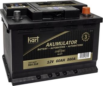 Hart 564 518 - Startera akumulatoru baterija ps1.lv