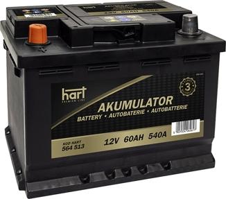 Hart 564 513 - Startera akumulatoru baterija ps1.lv