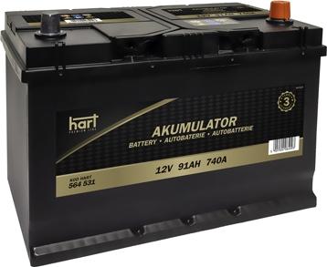 Hart 564 531 - Startera akumulatoru baterija ps1.lv