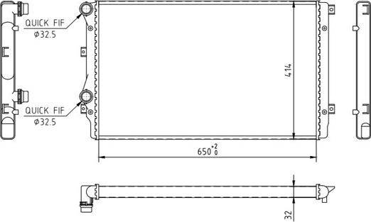 Hart 605 992 - Radiators, Motora dzesēšanas sistēma ps1.lv