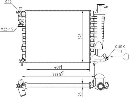 Hart 605 914 - Radiators, Motora dzesēšanas sistēma ps1.lv