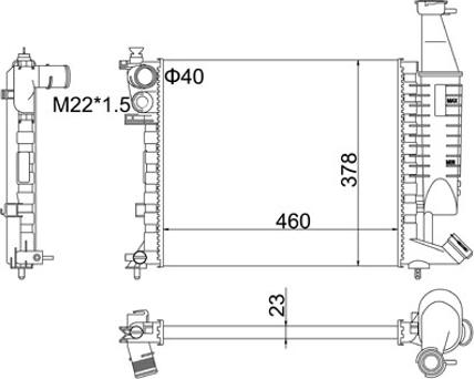 Hart 605 915 - Radiators, Motora dzesēšanas sistēma ps1.lv