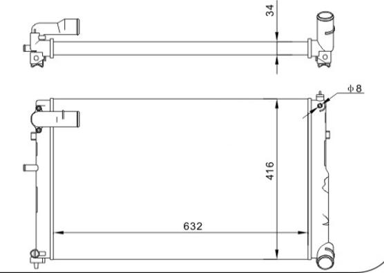 Hart 605 988 - Radiators, Motora dzesēšanas sistēma ps1.lv